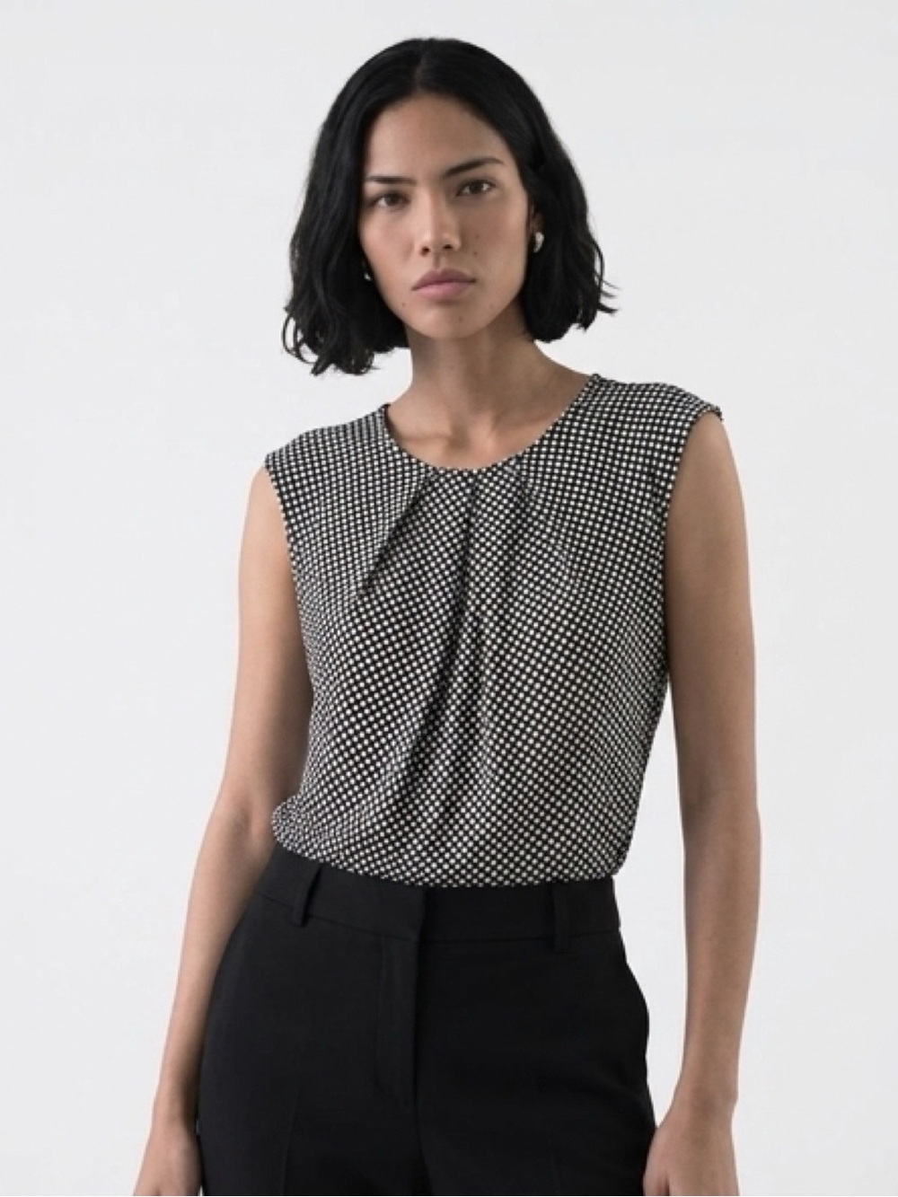 Anne Klein Monochrome Patterned Blouse